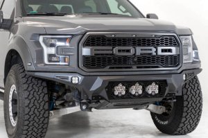 Ford Raptor F-150 Bumper - Front - Addictive Desert Designs - Bomber - Hammer Black with Satin Black panels - `17-`20 Ford Raptor F-150 Bumper - Front - Addictive Desert Designs - Bomber - Hammer Black with Satin Black panels - `17-`20